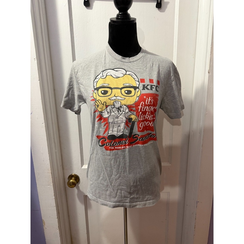 POP‎ Tees KFC Finger Lickin' Good Grey Graphic Tee in S